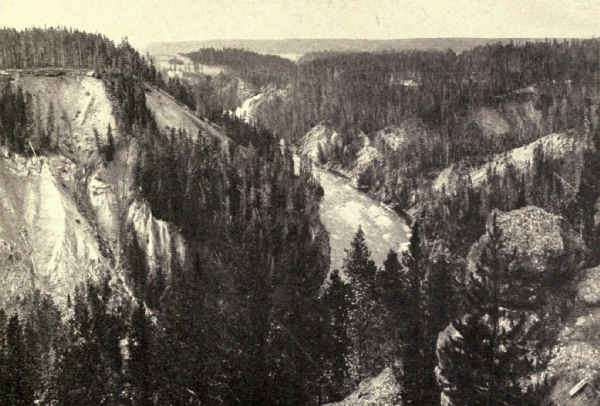 YELLOWSTONE VALLEY FROM THE UPPER FALL TO THE LOWER FALL