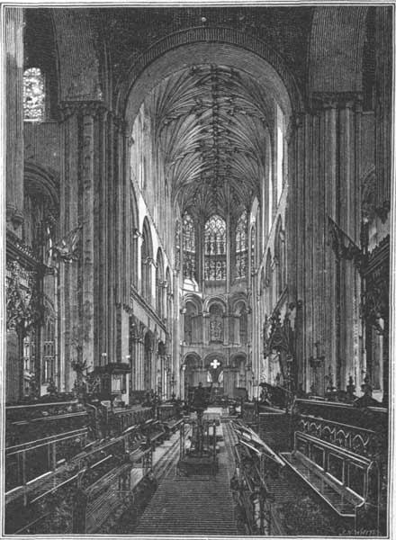 NORWICH CATHEDRAL—THE CHOIR, LOOKING EAST.