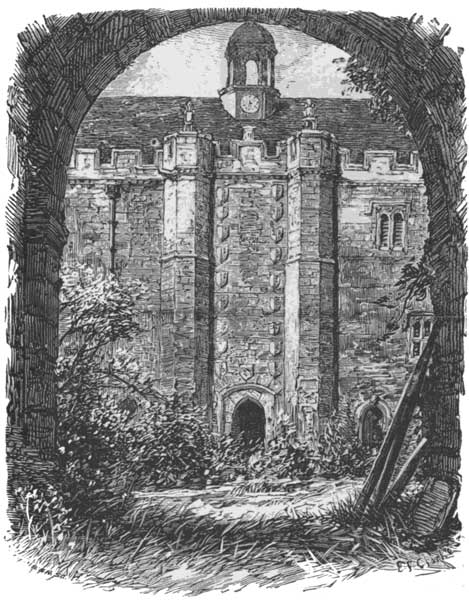 GATEWAY, LUMLEY CASTLE, FROM THE WALK.