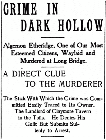 CRIME IN DARK HOLLOW