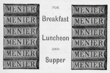 2 Menier slabs. For Breakfast Luncheon and Supper